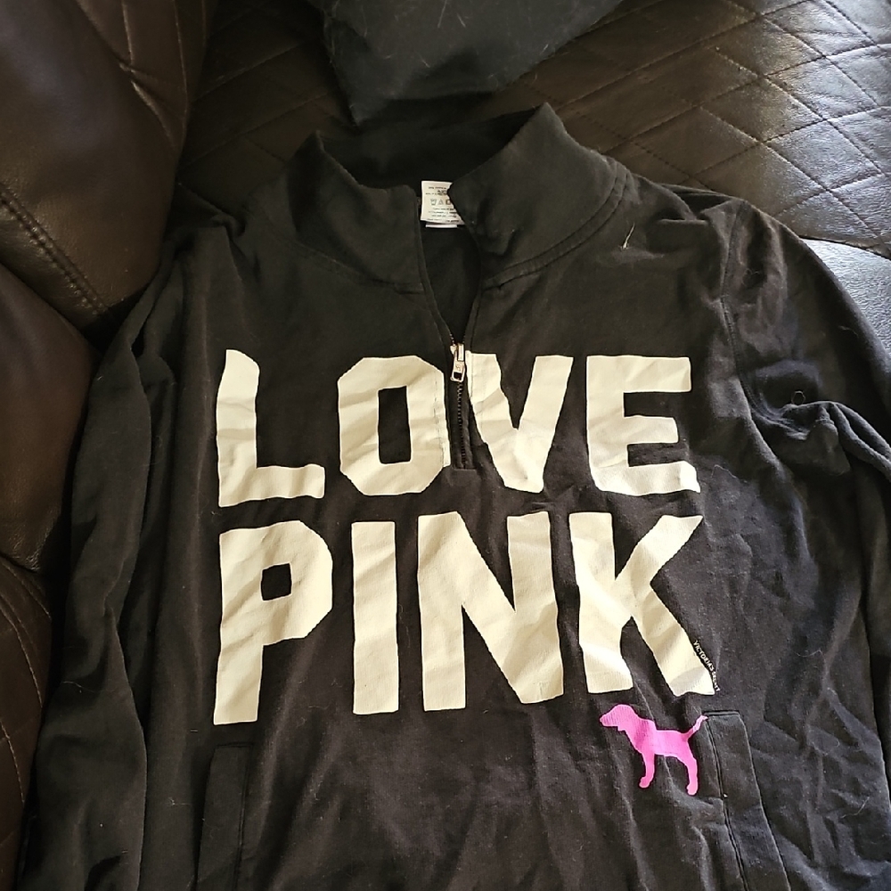 Black and White LOVE PINK Pullover